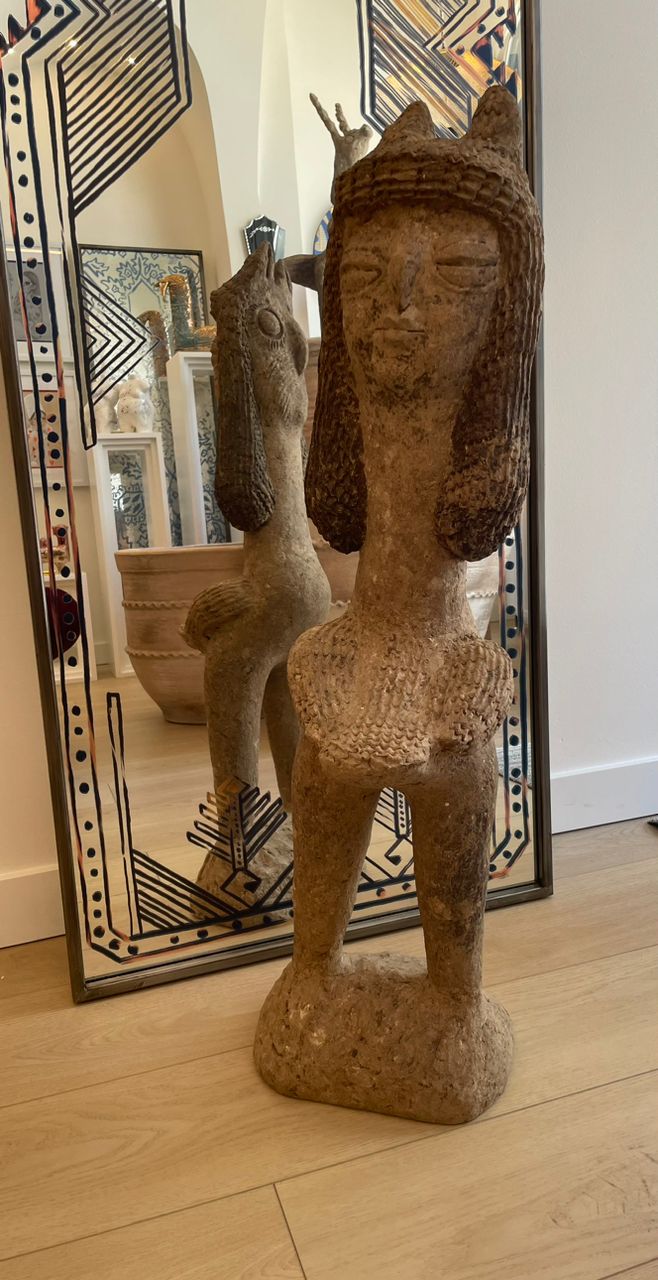 Papier Mache sculpture, mixture of human and animal body.