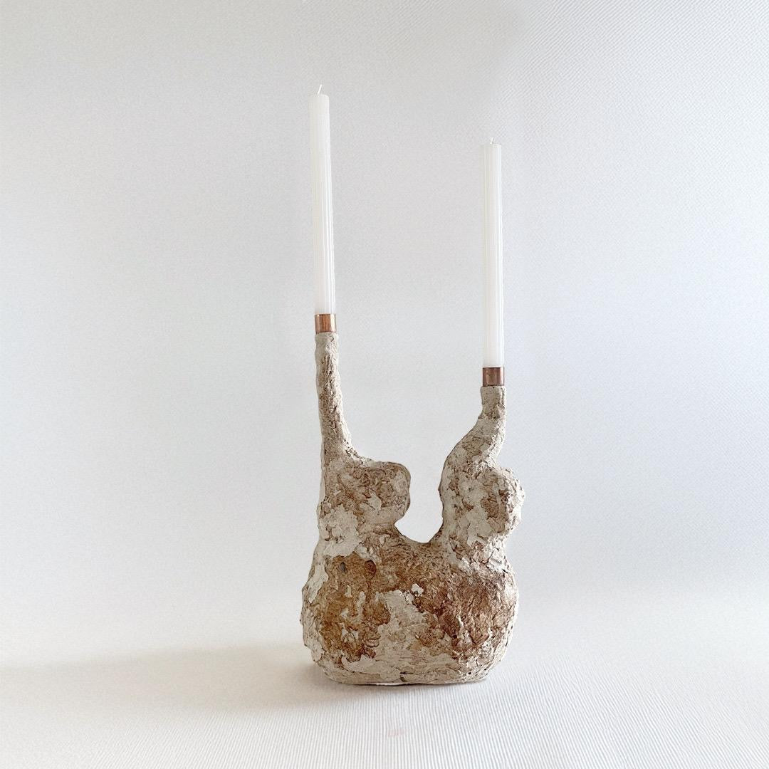 Papier-mâché 2 side Candle Holder by Roosha