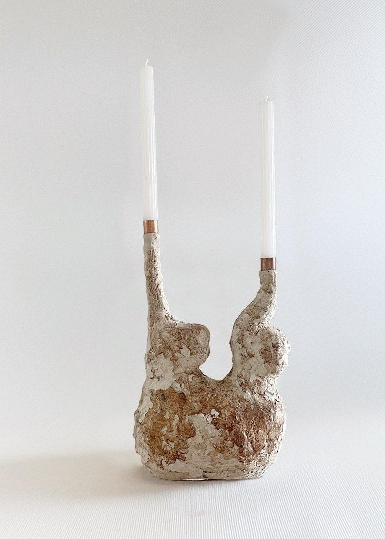 Papier-mâché 2 side Candle Holder by Roosha