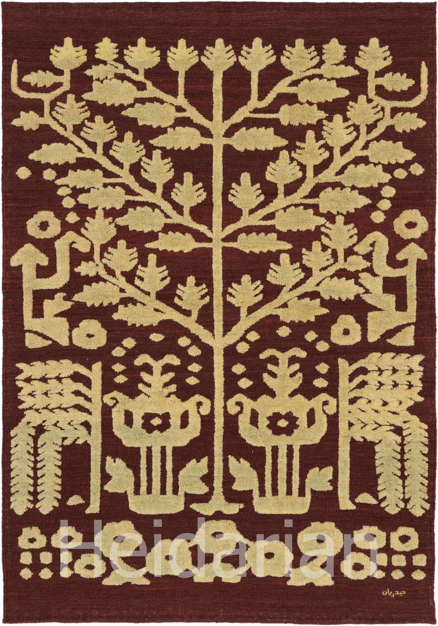 Bakhtiari Kilim-Rug - Handwoven - (Size: 80.3" x 55.9" Inch)