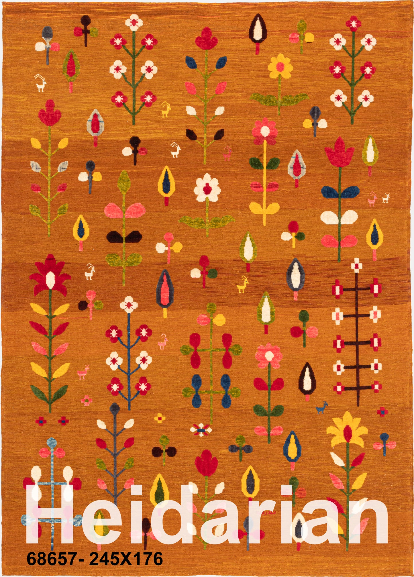 Azarbayjan Kilim - Rug - Handwoven - (Size: 96.4" x 69.2" Inch)