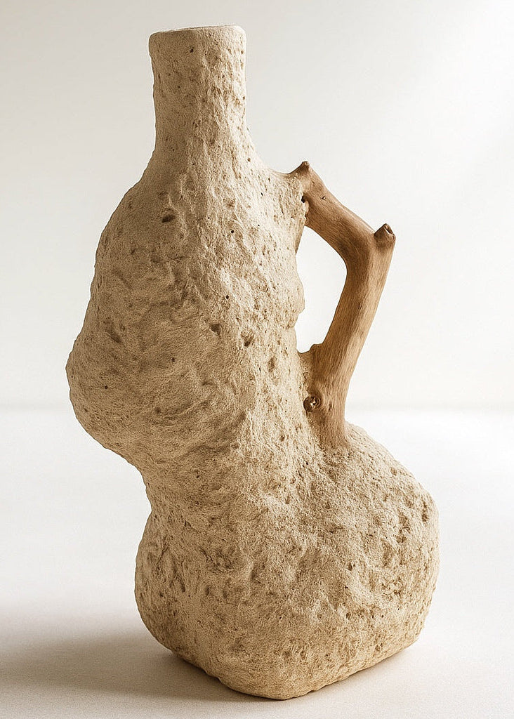 Papier-mâché Candle Holder (05) from the “Ba Ma” Series by Roosha Ranjbar