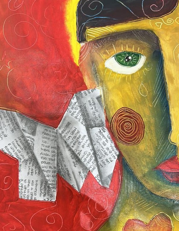 "Butterfly" by Jorge Rojas - Acrylic on Canvas (11.8" × 9")