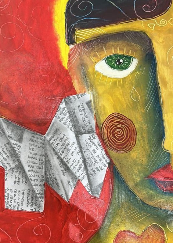 "Butterfly" by Jorge Rojas - Acrylic on Canvas (11.8" × 9")