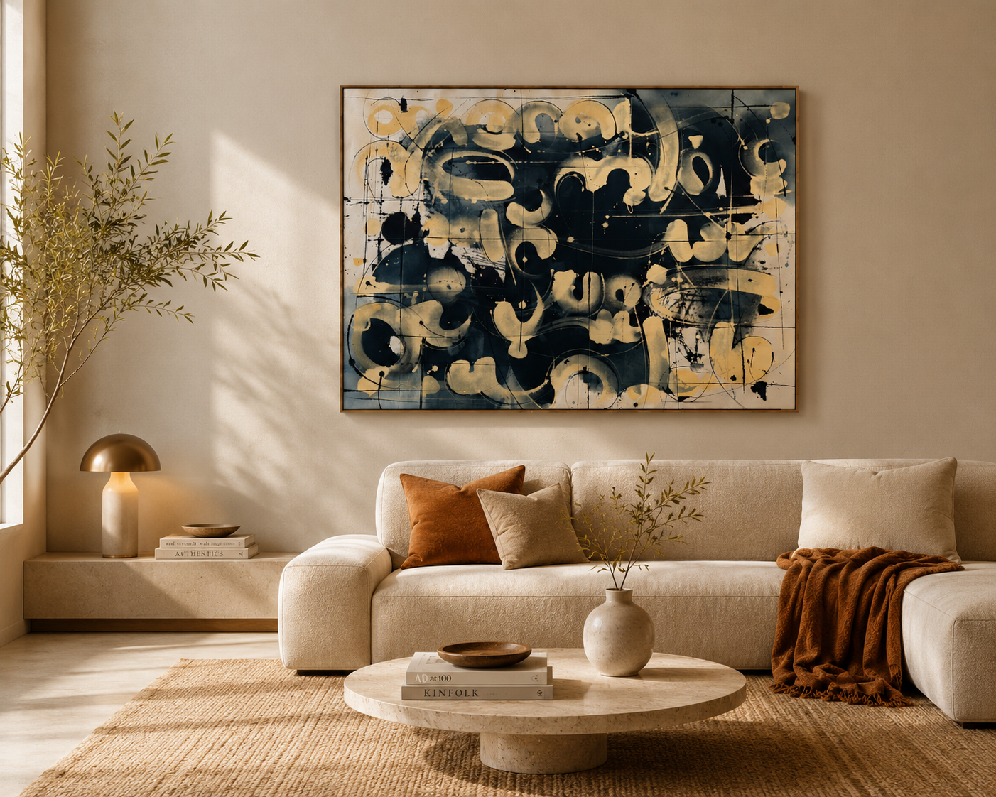 Abstract Painting by Babak Yaghooti- Acrylic on Canvas, (31.50" × 39.37")