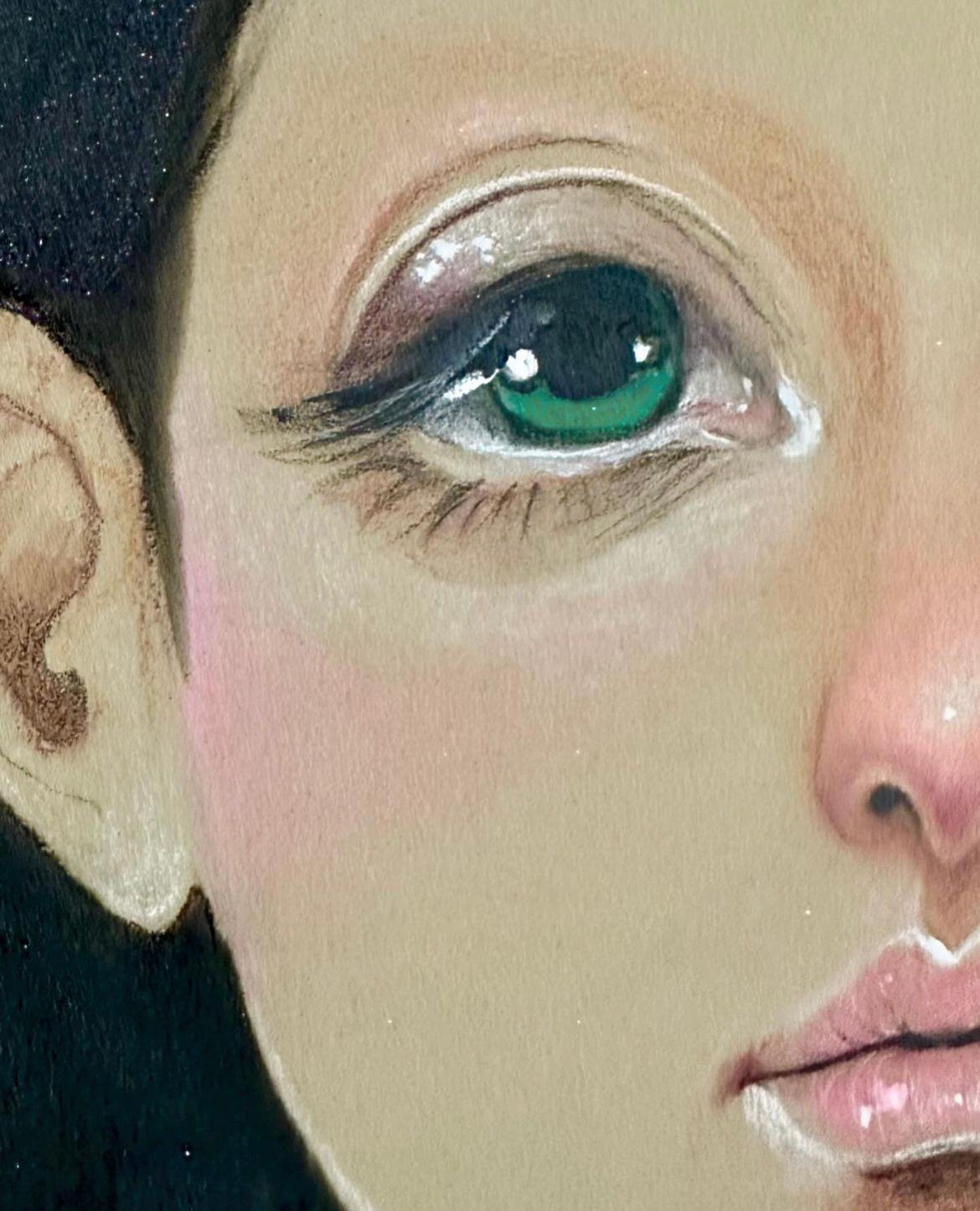 Portrait from My Heart Series by Ebrin Bagheri, Pastel on Paper (30" × 22")