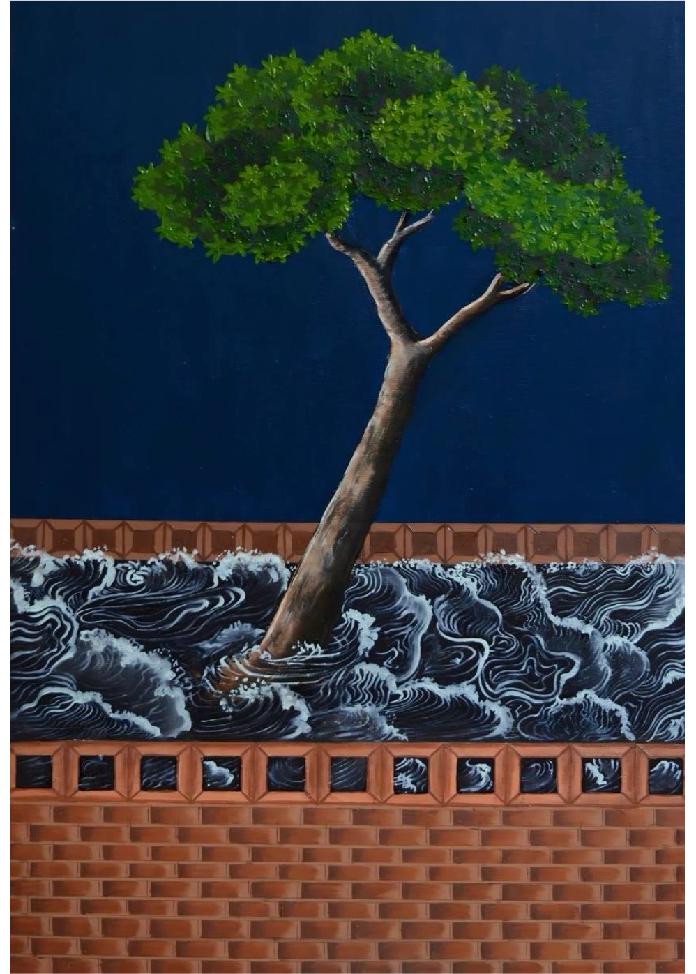 "Tree of Life" by Rozhan Bagheri, Acrylic on Canvas (19.69" × 13.78")