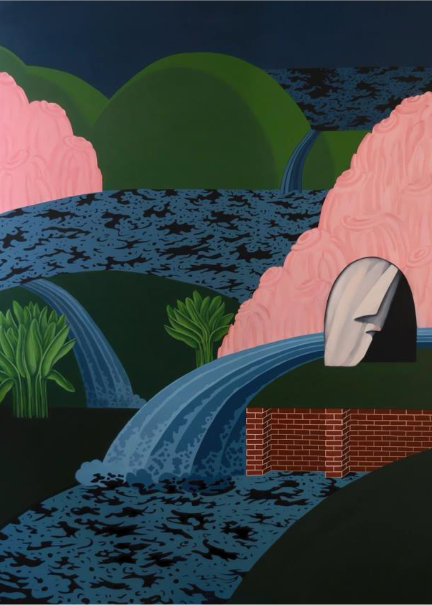 "Untitled" Painting by Rozhan Bagheri, Acrylic on Canvas (47.24" × 35.43")