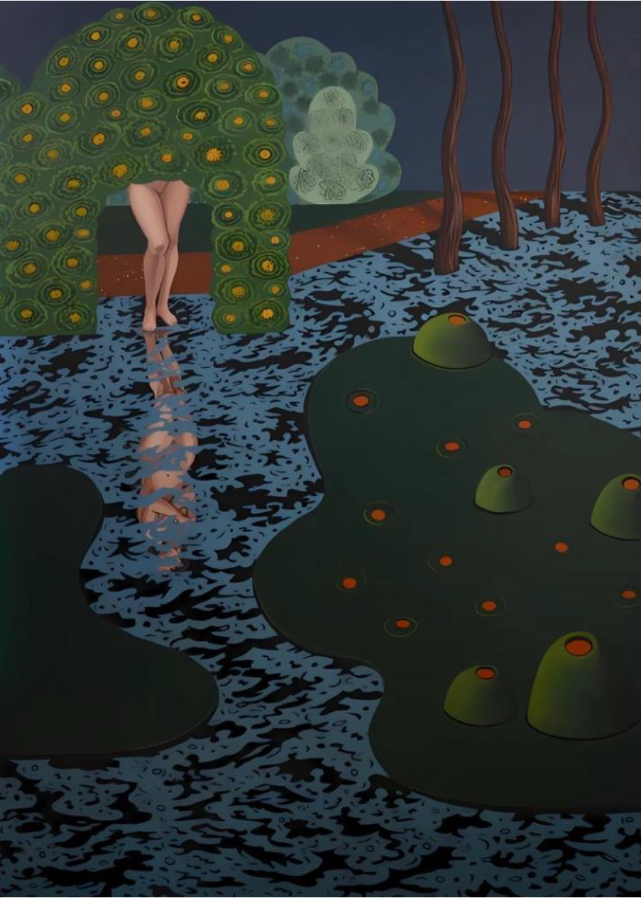 Acrylic painting by Rozhan Bagheri, Acrylic on Canvas (47.24" × 35.43")
