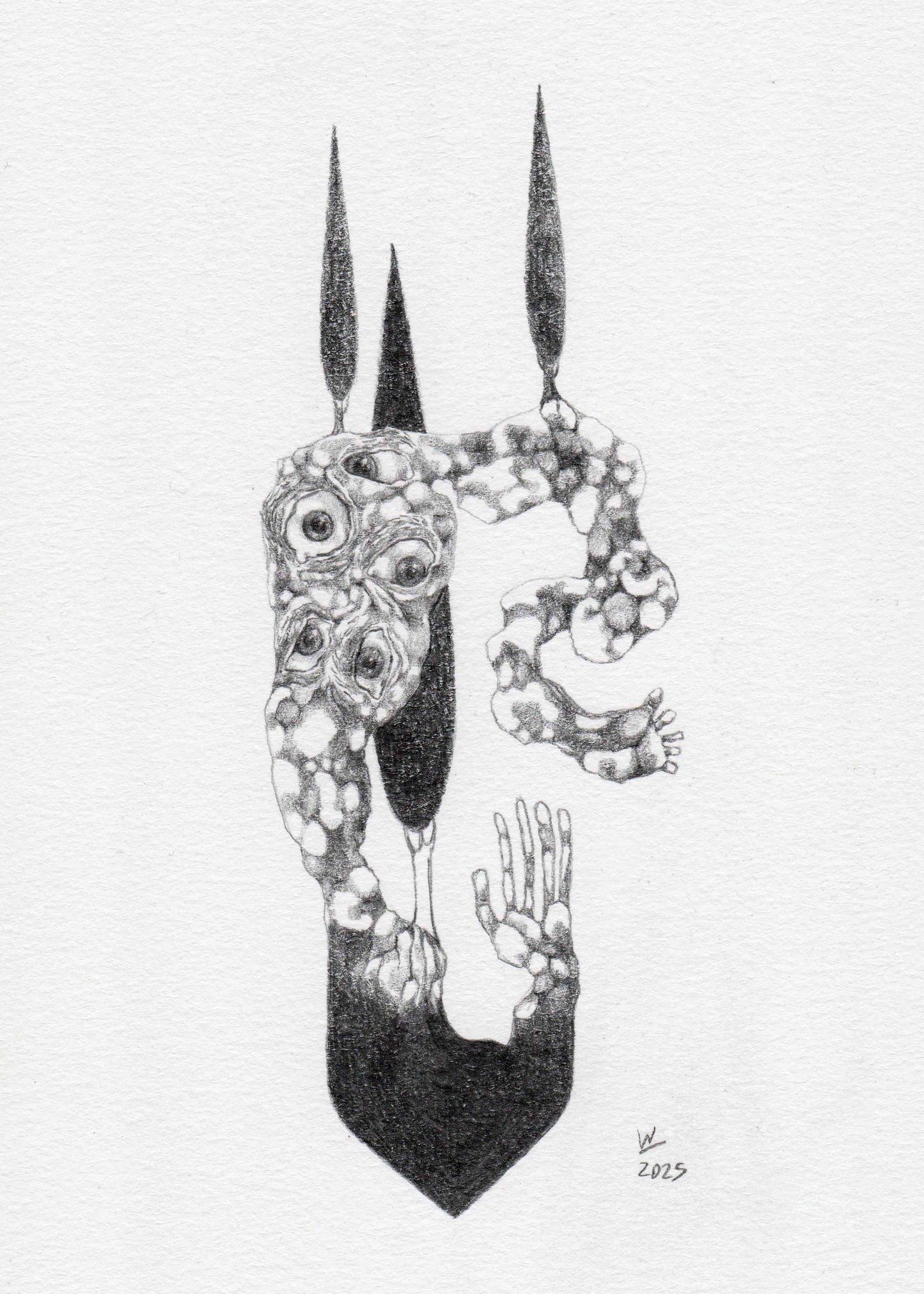 "Thresholds: Ring Road" Drawing by Nima Arabi- Pencil on Archival Paper (7.09″ × 4.72″)
