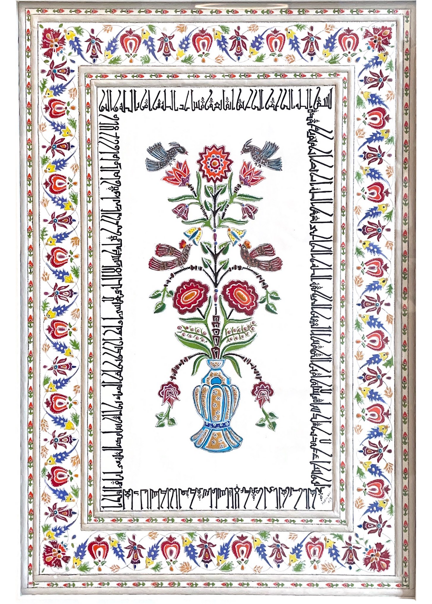 Flowers on white background.