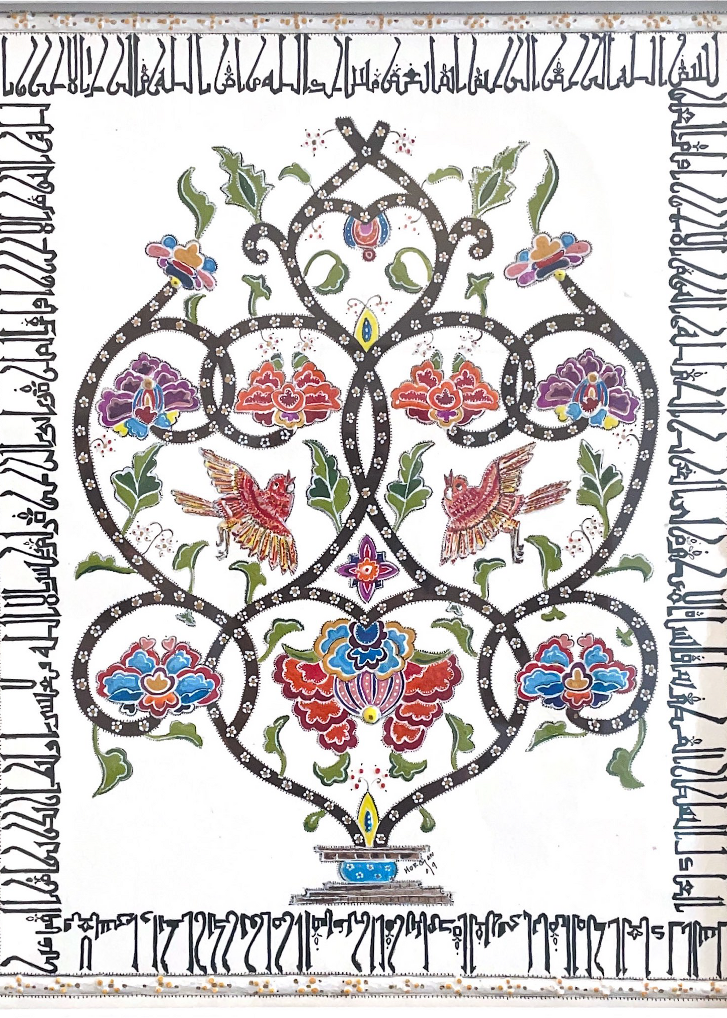 Flowers on white background.