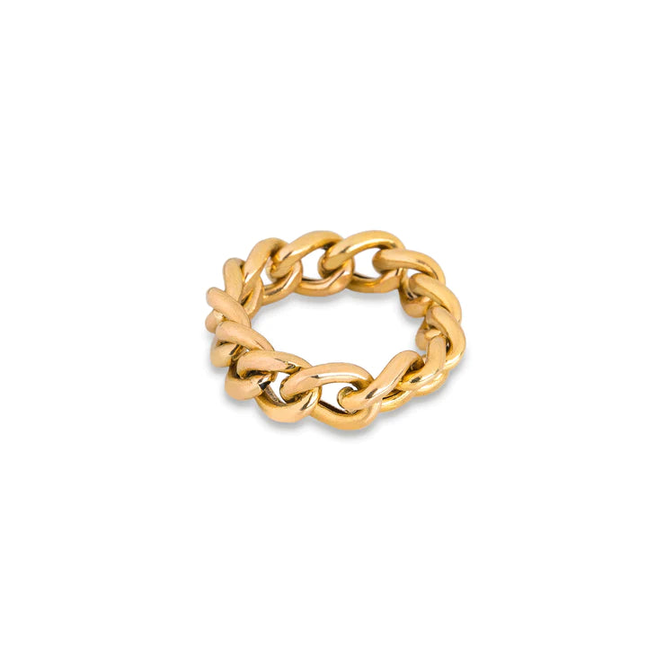 Curb Chain Ring 18k Gold by Tille