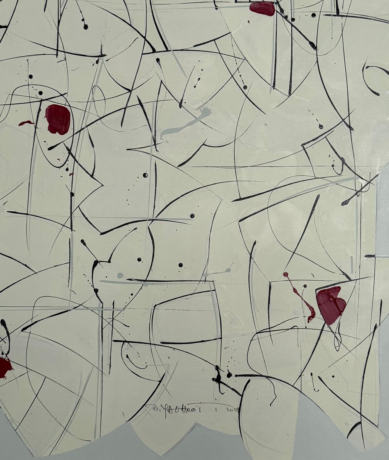 Calligraphy Painting by Babak Yaghooti - Acrylic on Canvas, (47.64" × 36.22")