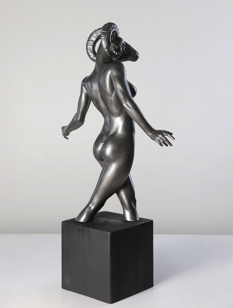 Ram Woman Sculpture by Amin Sadraei, 3D Printed (Size 21" x 14" x 5.5")