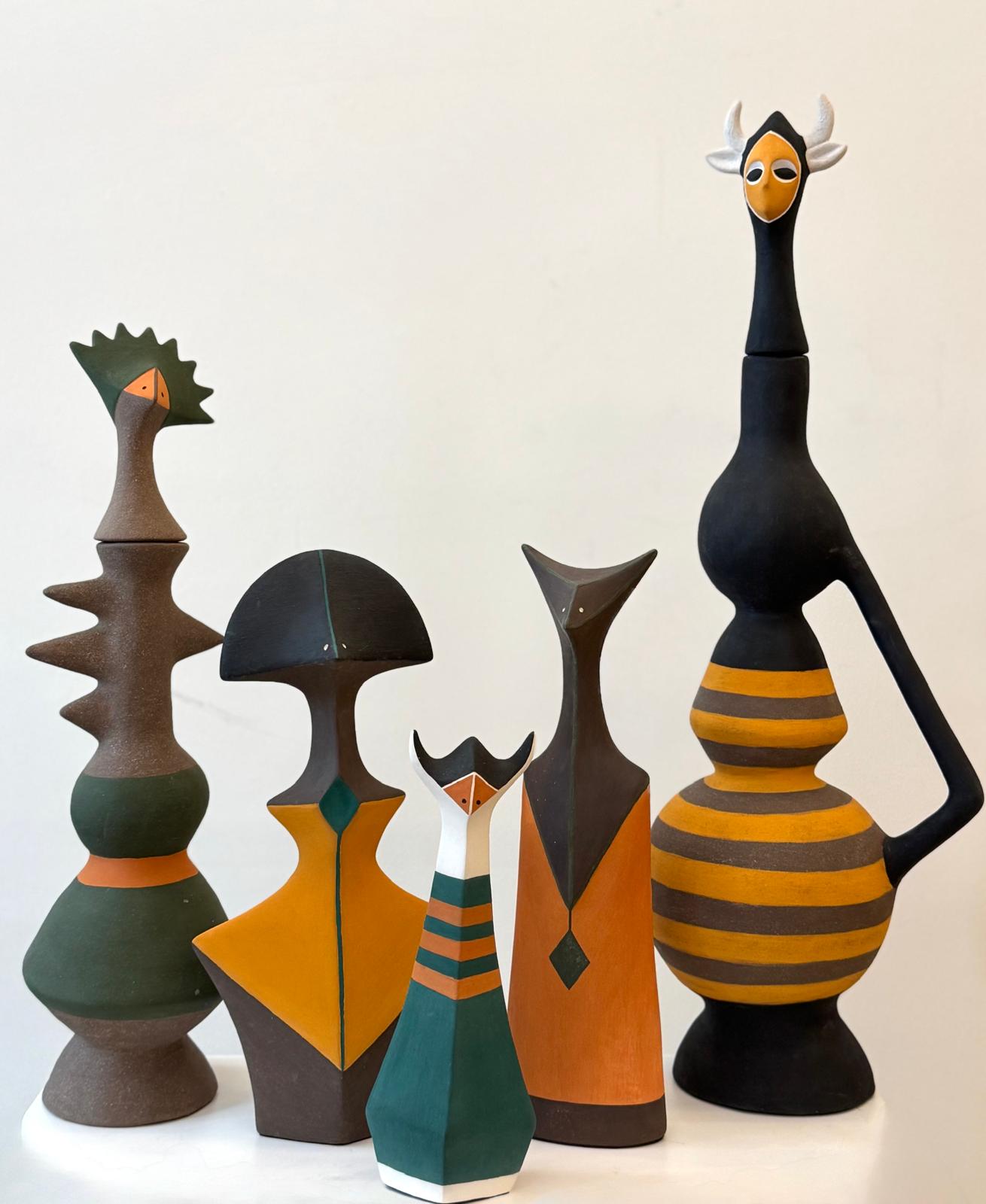 "Guardian" Ceramic Sculpture by Leeco