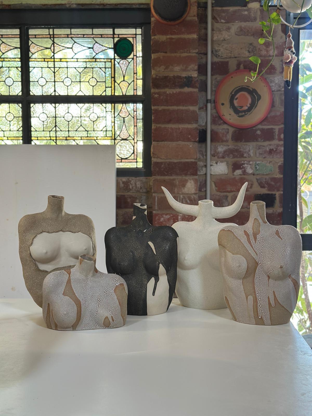 Ceramic Torso Vase from Zan Collection by TaraD (Model 01)