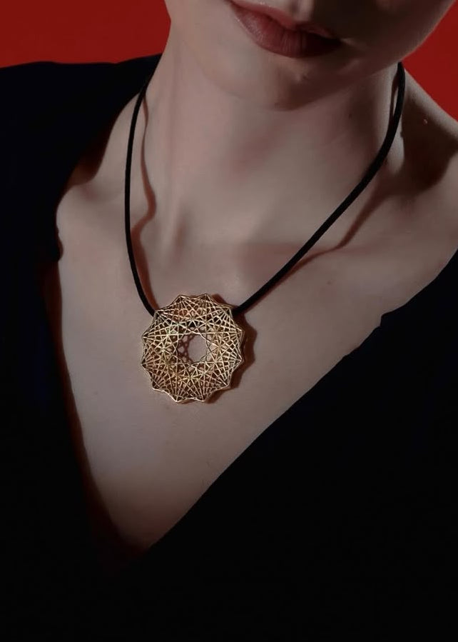 "Karbandi" Silver Pendant- Handcrafted by Banafsheh Hemmati