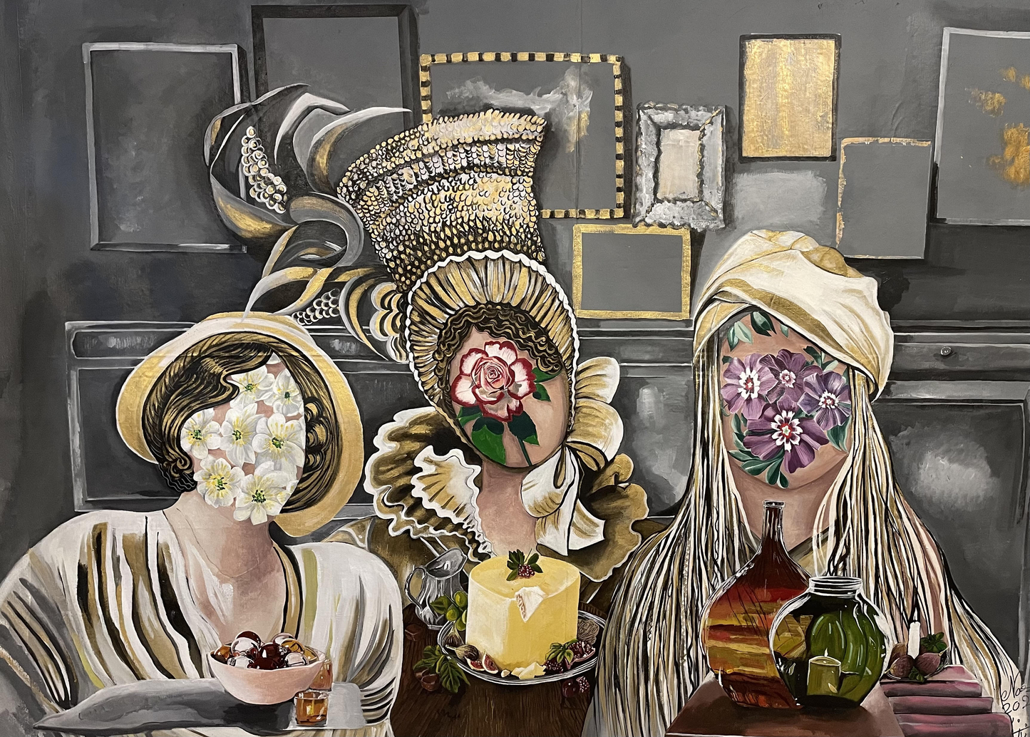 "Memories" from Here I am Series by Nazanin Sepandarm- Acrylic on Canvas )