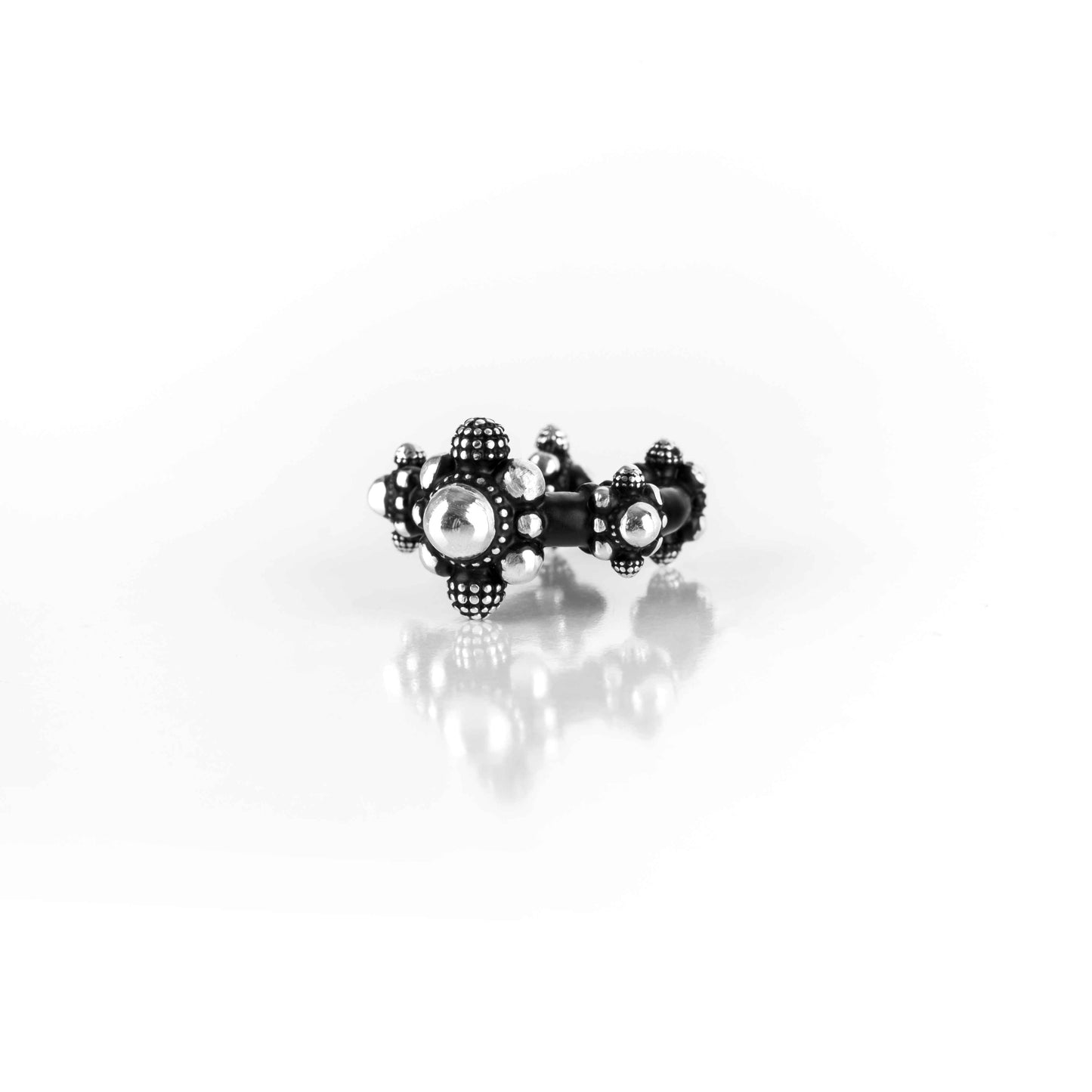 Silver Afro Ear Cuff by Sun Nafissi