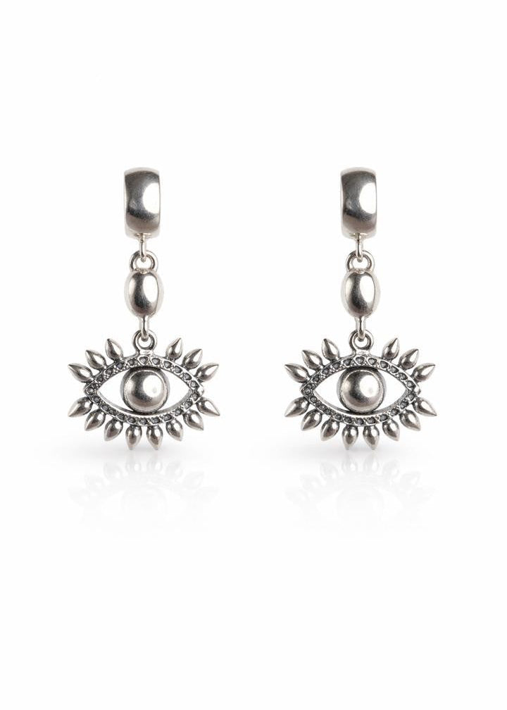 Handmade Silver Eye Earring By Sun Nafissi