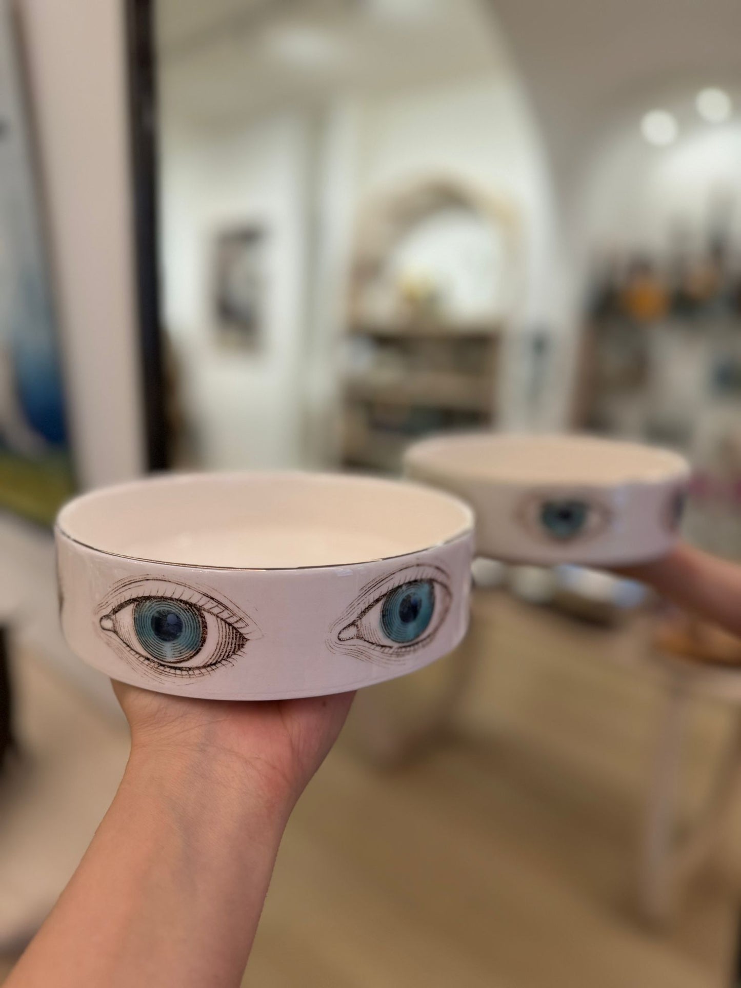 Rastin Eye Ceramic Platter high Edge