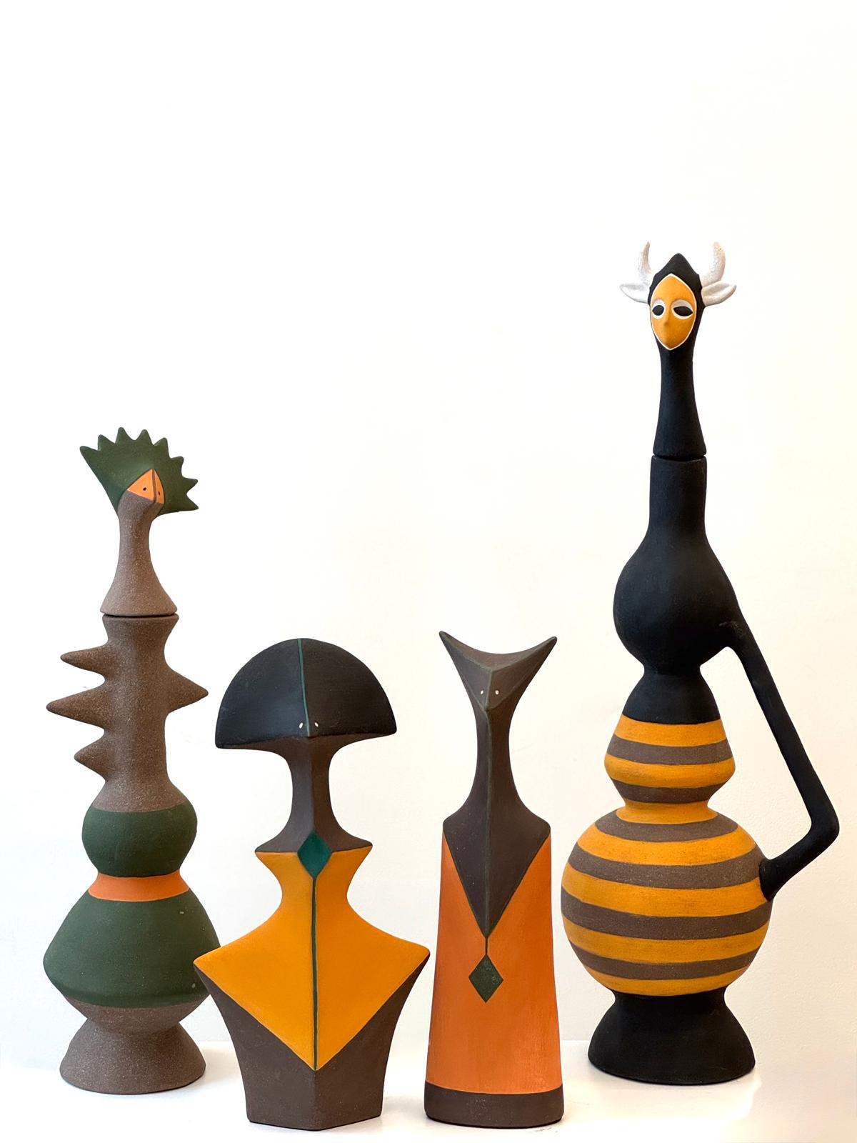Handmade Ceramic Sculpture from "Silent Guardian" Collections by Leeco (Functional Art)