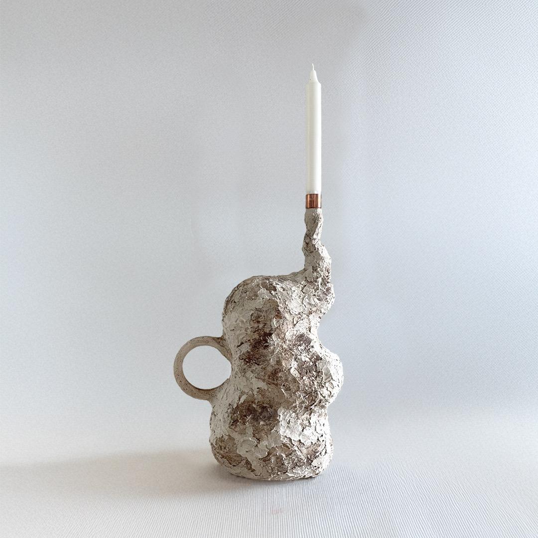 Papier-mâché Candle Holder by Roosha