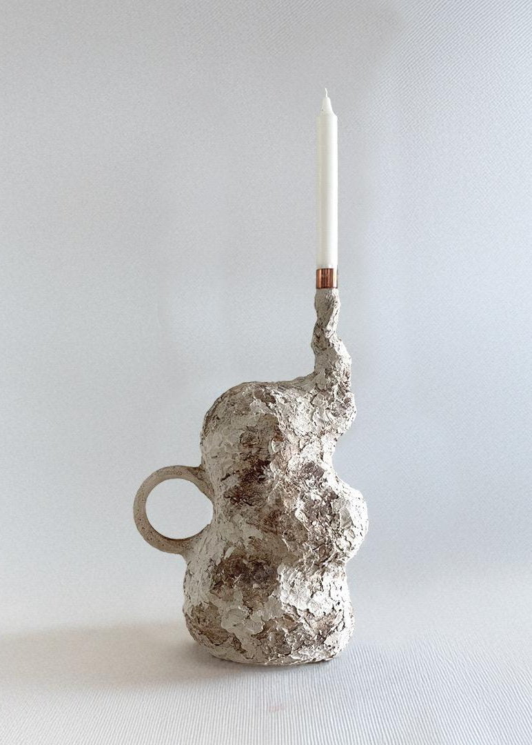 Papier-mâché Candle Holder by Roosha