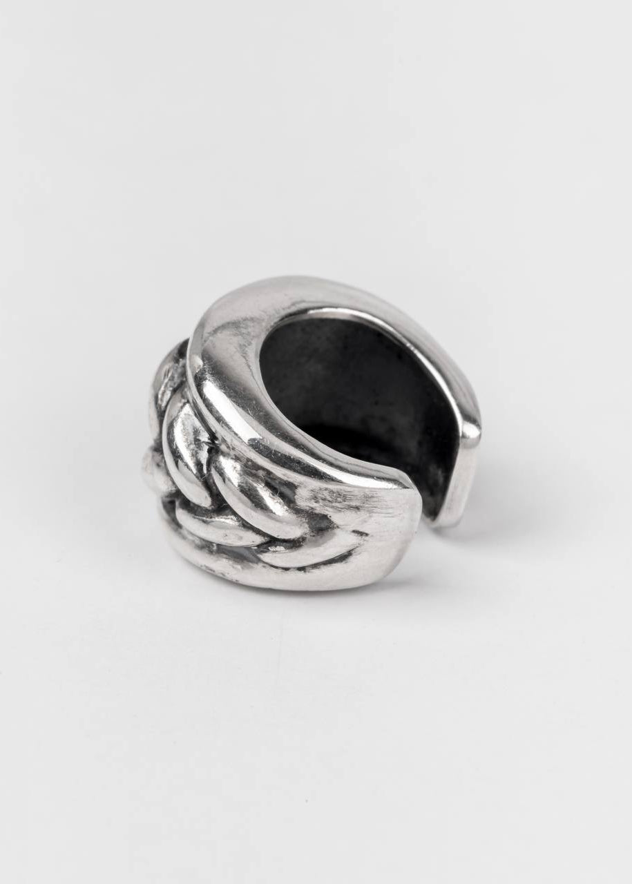 Silver Braided Ear Cuff by Sun Nafissi