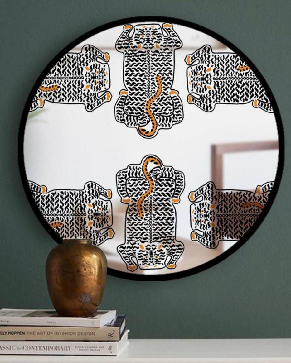 Metal Framed Round Mirror 560061
