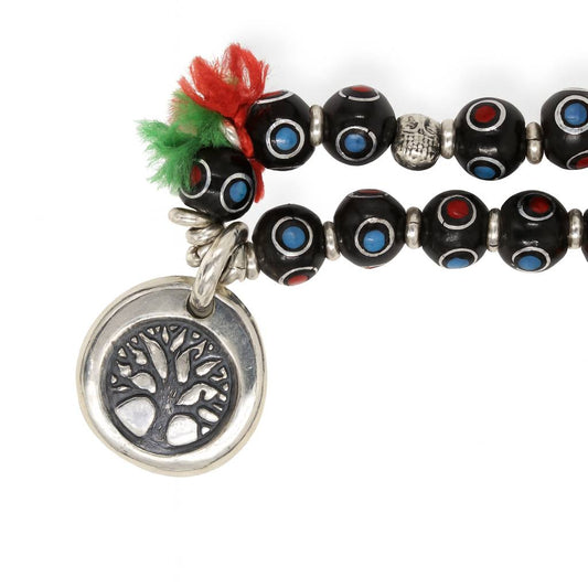 Handmade Silver and Bead Necklace by Sun Nafissi