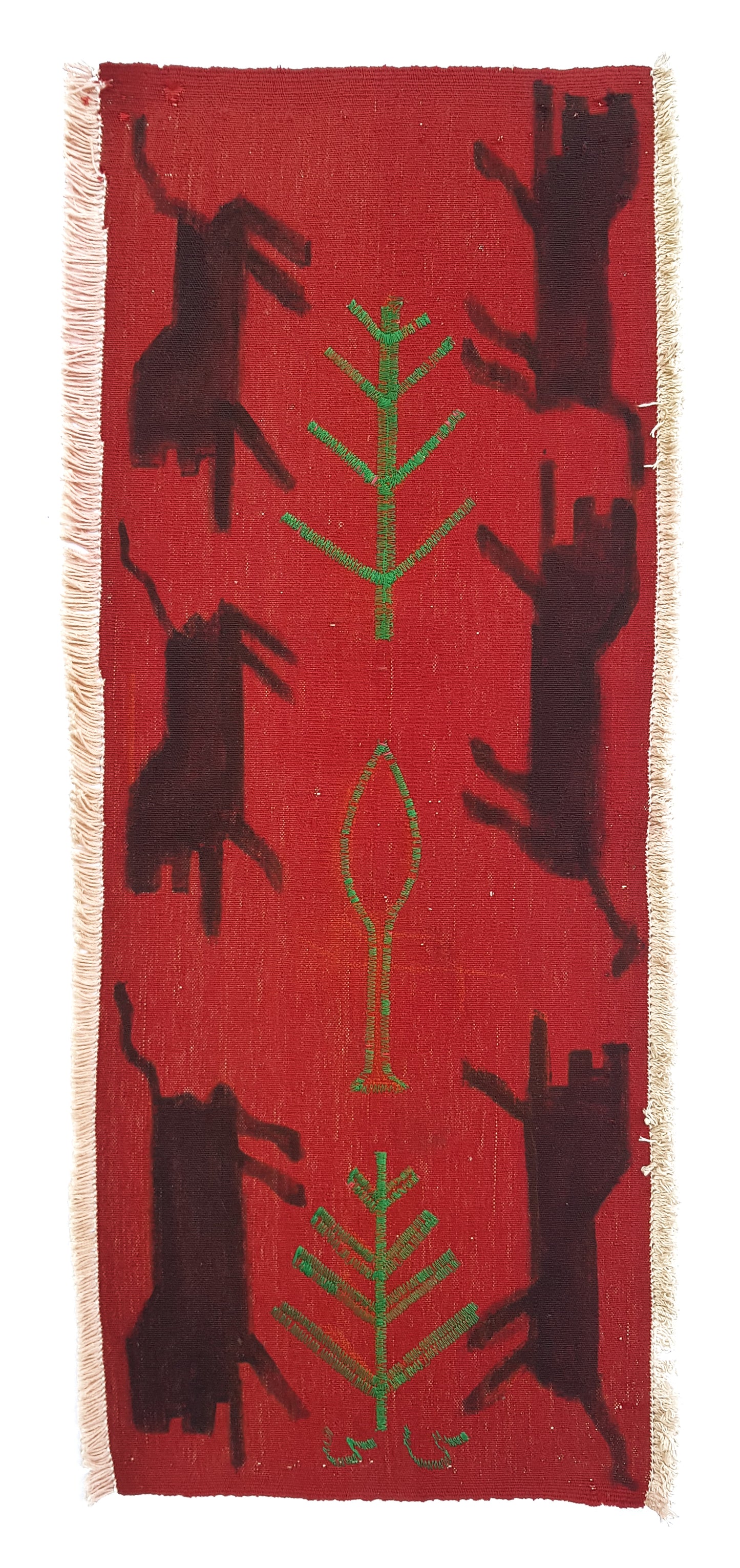 "Untitled" Textile Art by CC - Kilim Art (H: 37.40 in × W: 21.26 in)