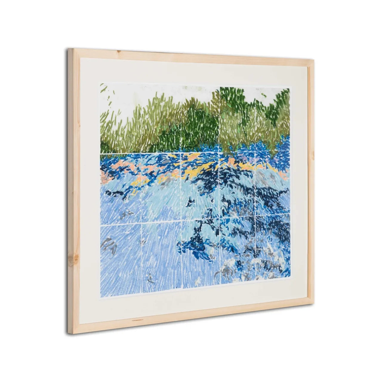 "Rest day" Painting by Pegah Shamlou- Oil Pastel on Cardboard (H: 19.69″ × W: 16.54″)