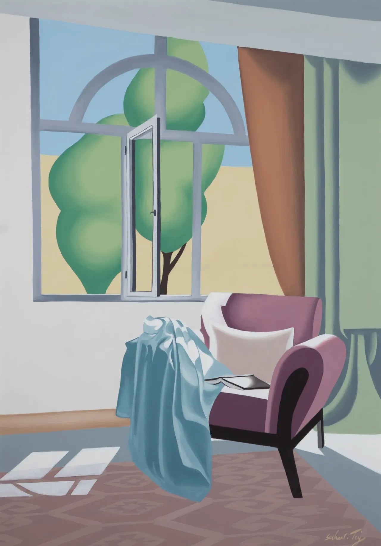 "Invitation" From the Man-of-Space Collection Sahar Tajizadegan - Oil paint on canvas (H: 39.37″ × W: 27.56″)