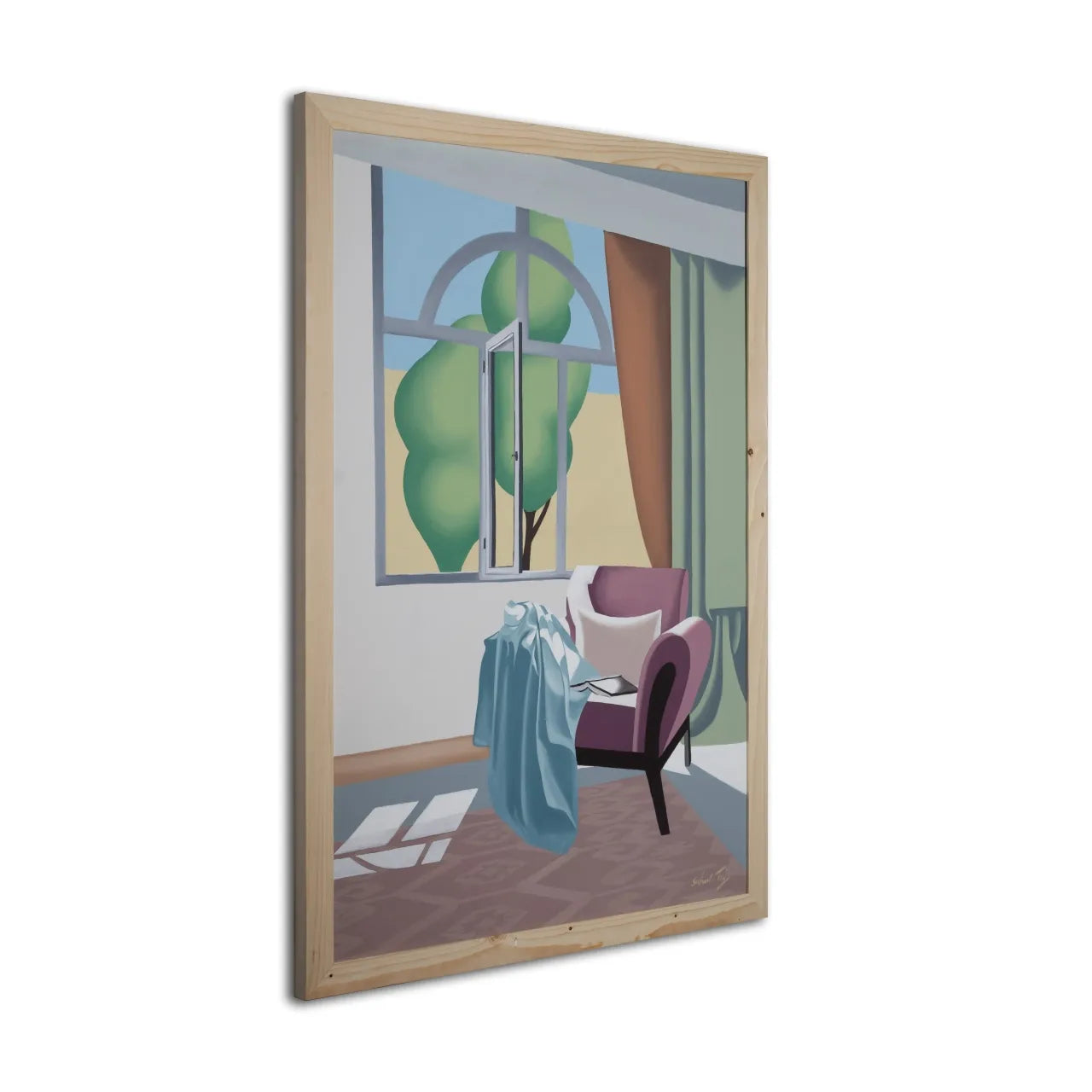 "Invitation" From the Man-of-Space Collection Sahar Tajizadegan - Oil paint on canvas (H: 39.37″ × W: 27.56″)