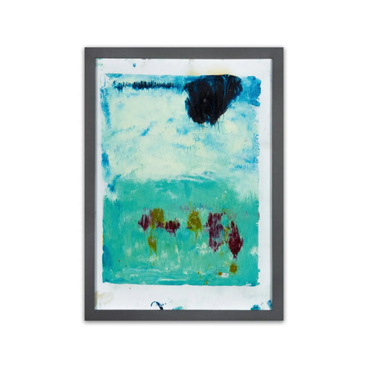 "Depths" Painting by Mobina Negdar- Offset color on cardboard (H: 11.42″ × W: 8.27″)