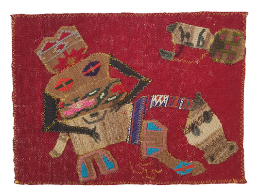 "Untitled" Textile Art by CC - Kilim Art (H: 14.17 in × W: 18.90 in)