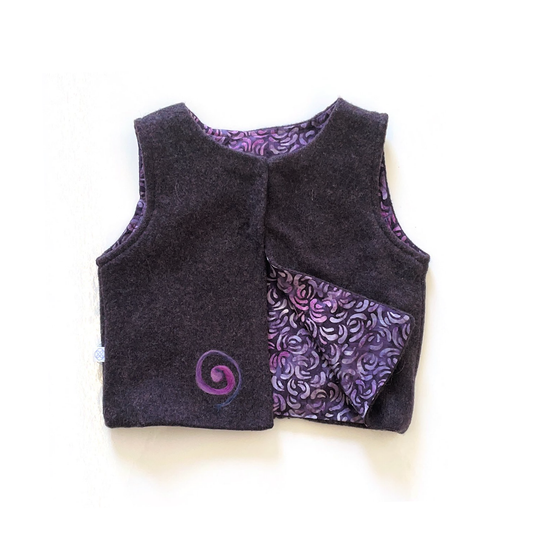 Dark Purple vest with purple tonnage lining.