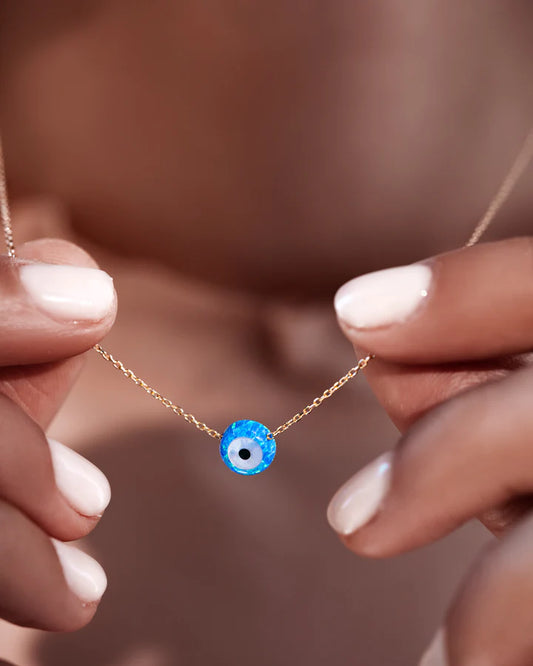 Opal Evil Eye Necklace by Tille