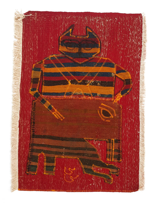 "Untitled" Textile Art by CC - Kilim Art (H: 34.25 in × W: 25.59 in)