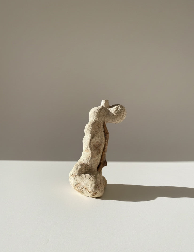 Papier-mâché Candle Holder (02) from the "Ba Ma" Series by Roosha Ranjbar