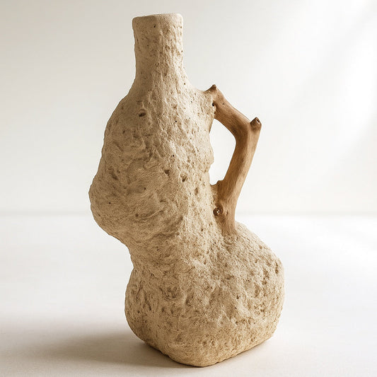 Papier-mâché Candle Holder (05) from the “Ba Ma” Series by Roosha Ranjbar