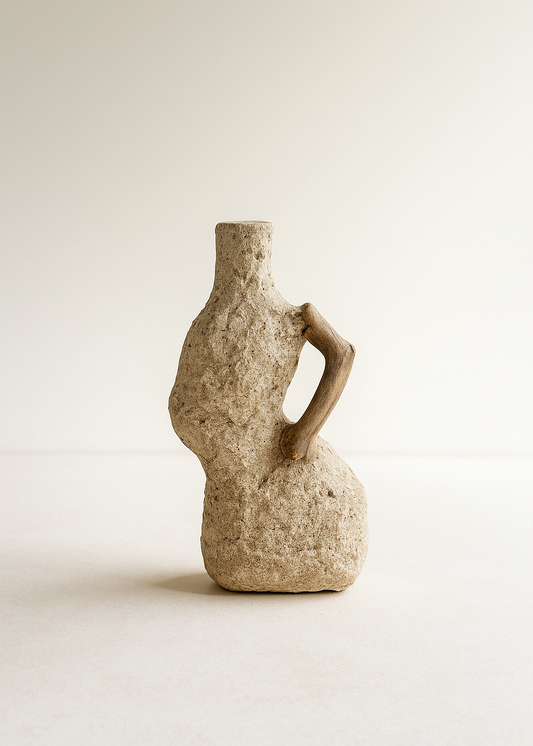 Papier-mâché Candle Holder (05) from the “Ba Ma” Series by Roosha Ranjbar