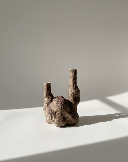 Papier-mâché Candle Holder (06) from the "Ba Ma" Series by Roosha Ranjbar