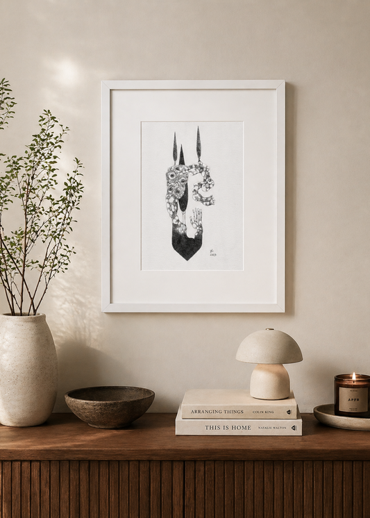 "Thresholds: Ring Road" Drawing by Nima Arabi- Pencil on Archival Paper (7.09″ × 4.72″)