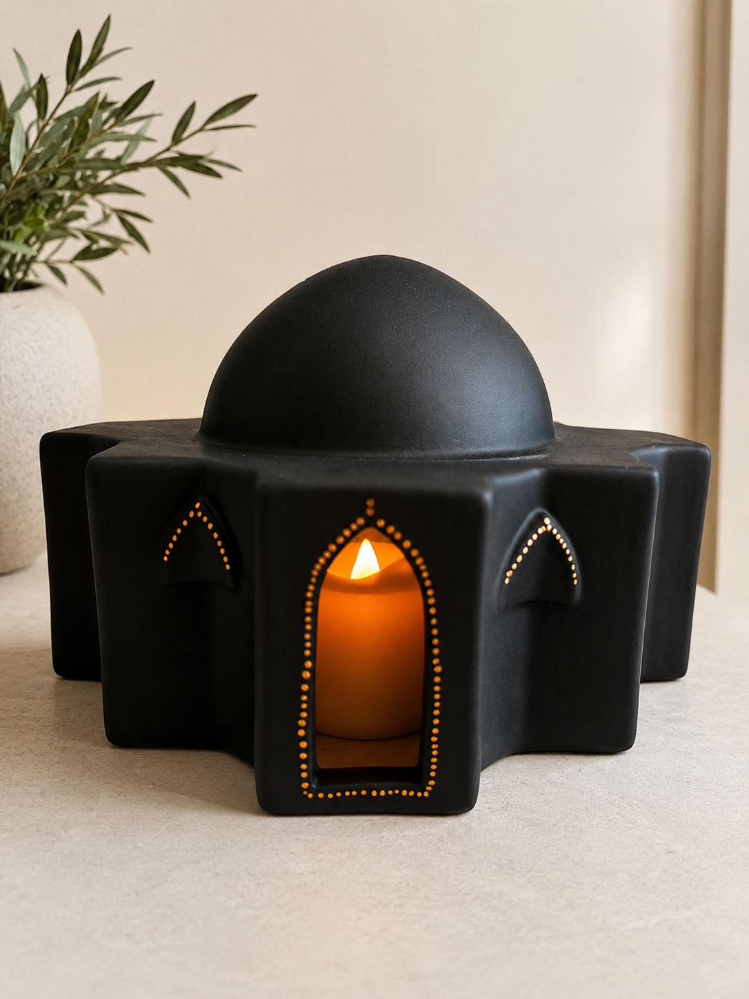 Sculptural Candle Holder Echoing Persian Architecture – by Fehri
