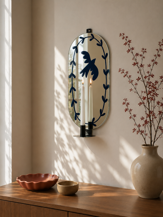 Flight of Peace Mirror Candleholder by Rashed