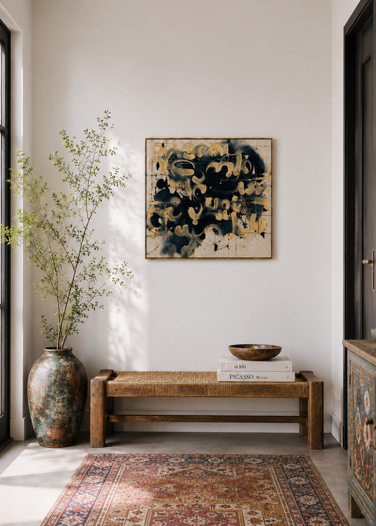 Abstract Painting by Babak Yaghooti- Acrylic on Canvas, (31.50" × 39.37")