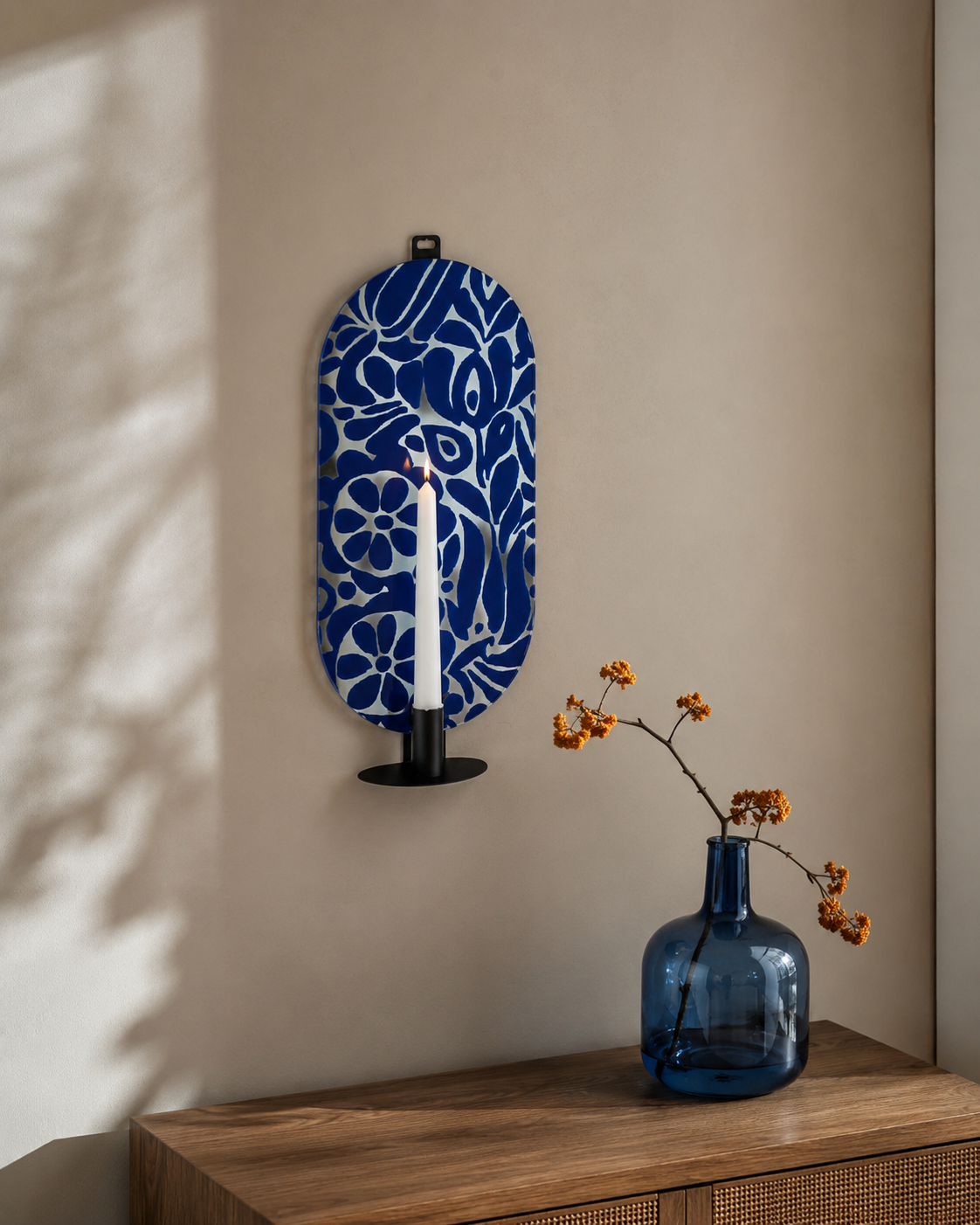 Moonlit Bloom Mirror – Candle Holder by Rashed